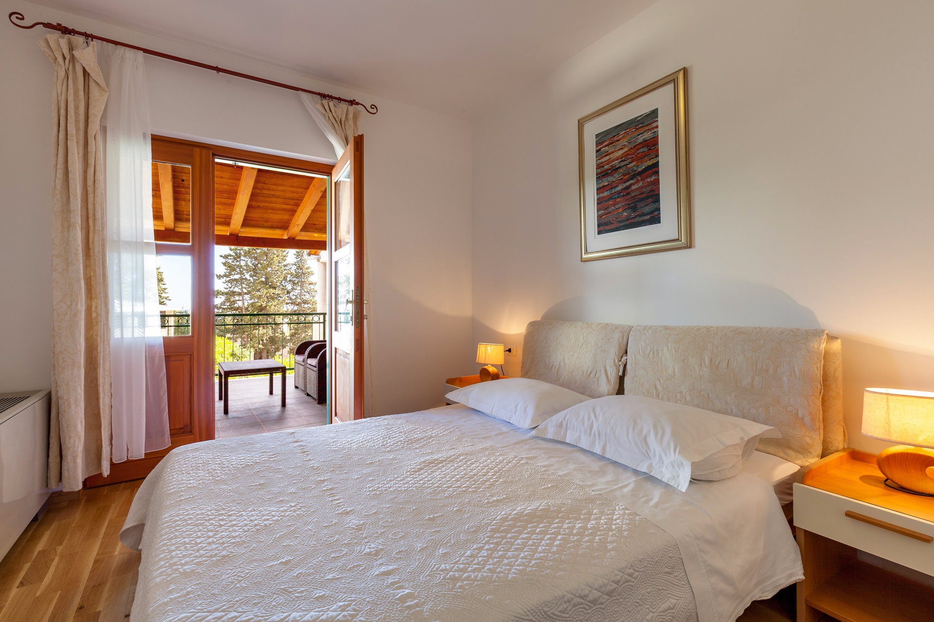 Bedroom in a villa on Hvar