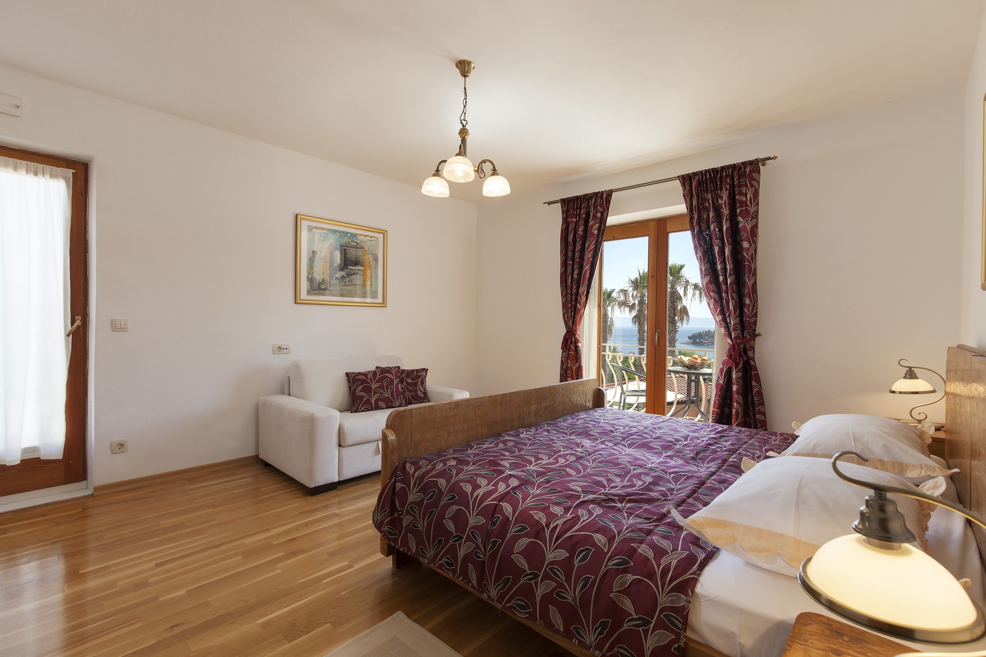 Bedroom in a villa on Brač