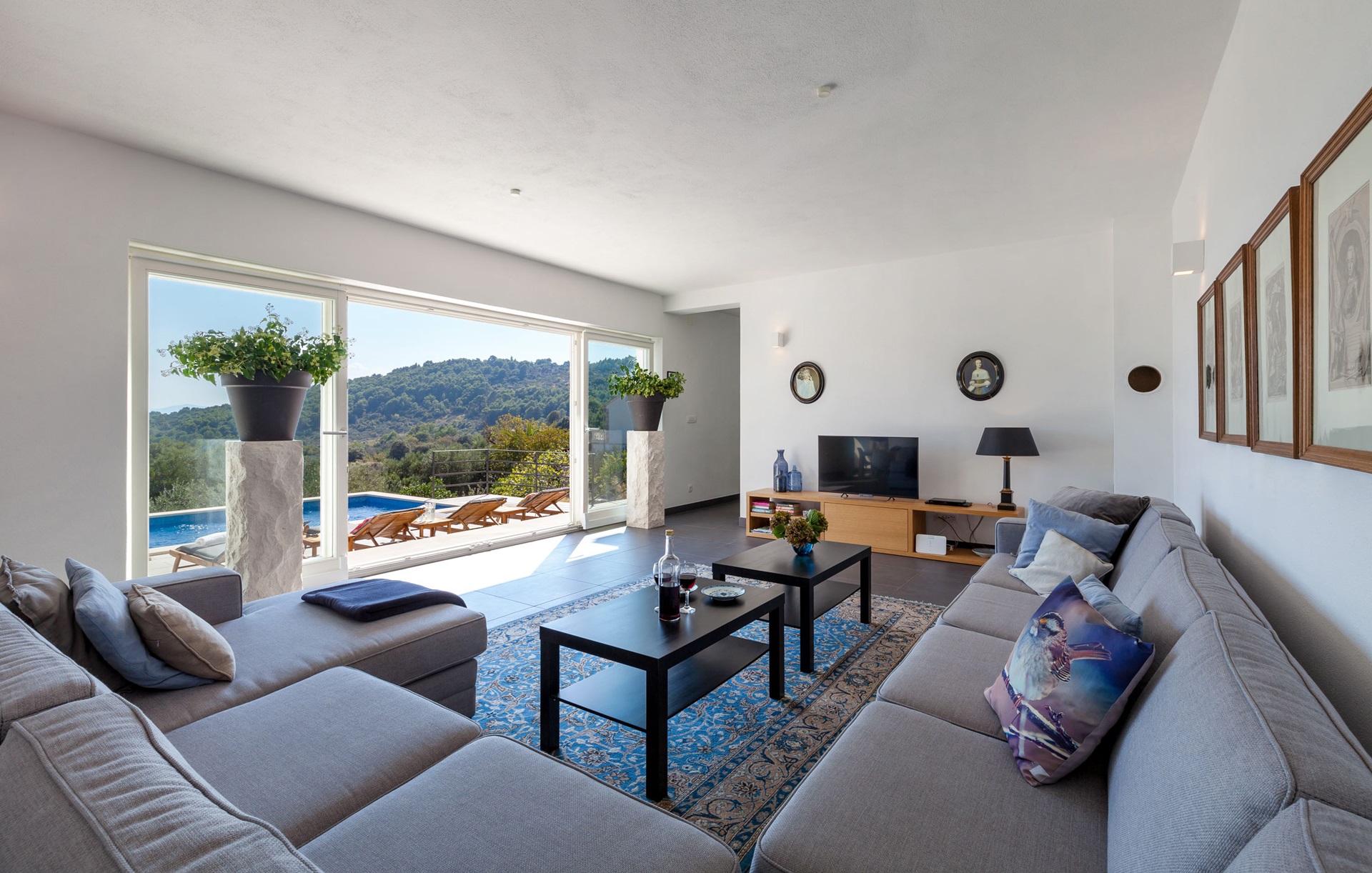 Living room in a villa in Selca