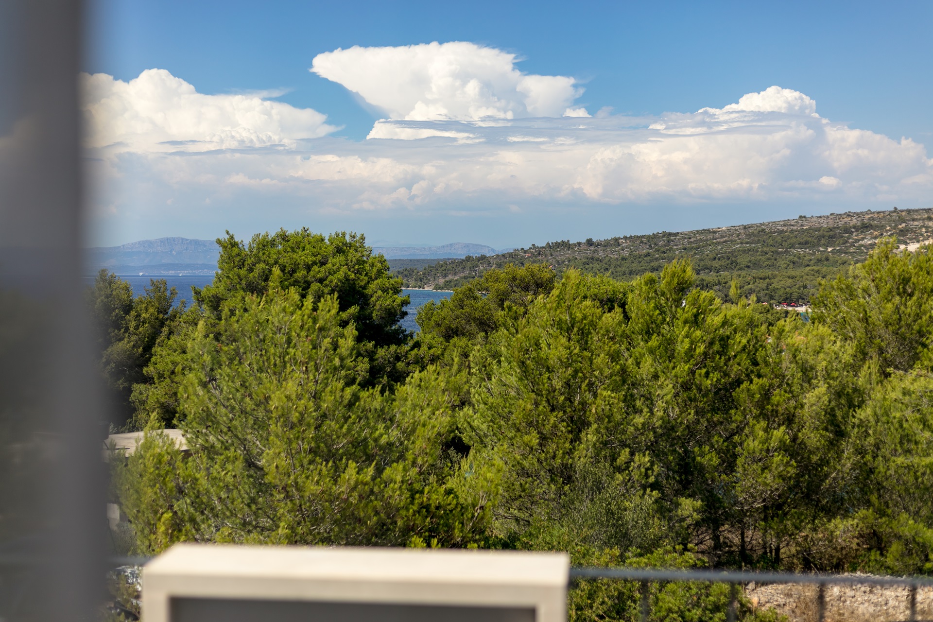 The view from the villa on Brač
