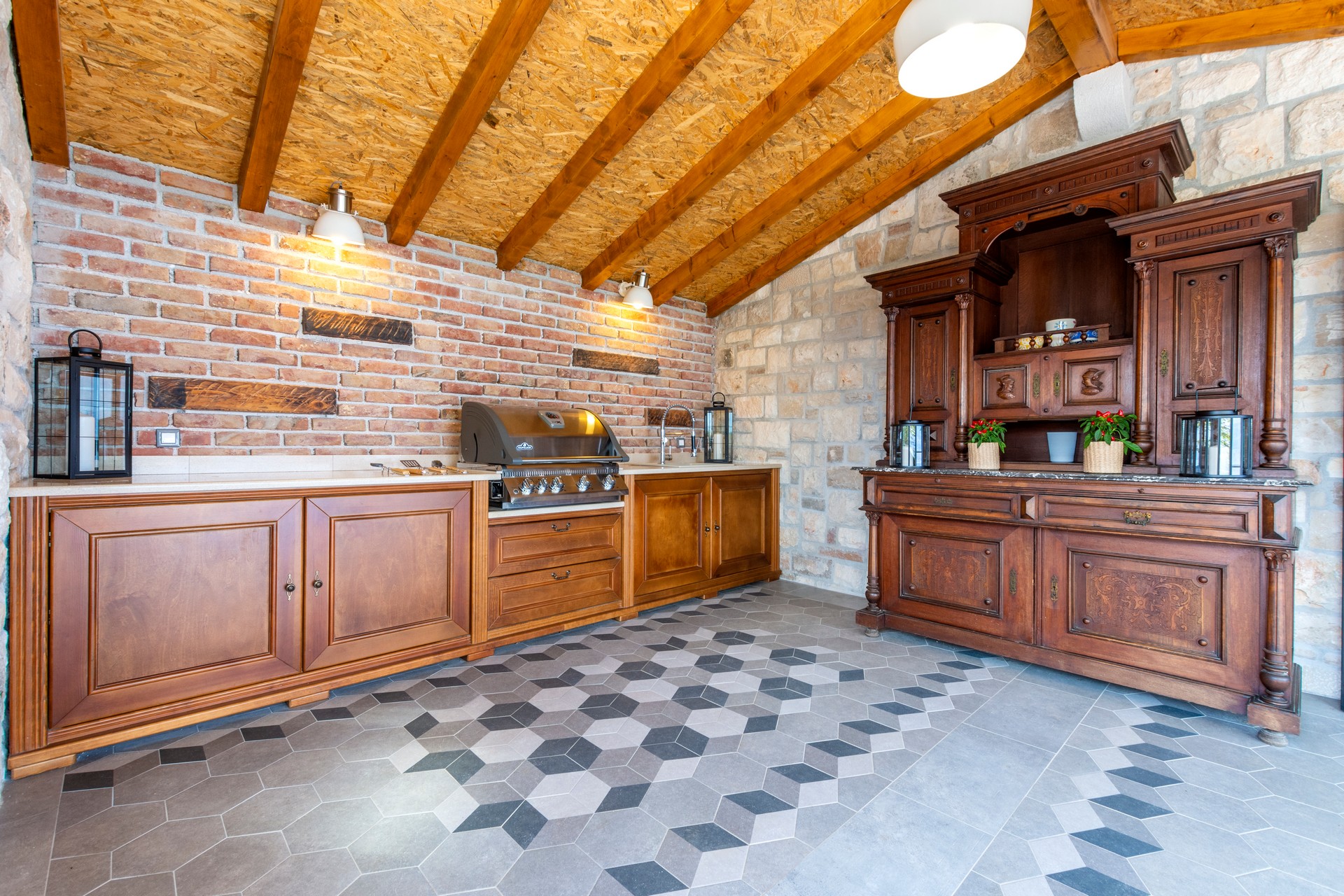 Summer kitchen in a villa on Brač
