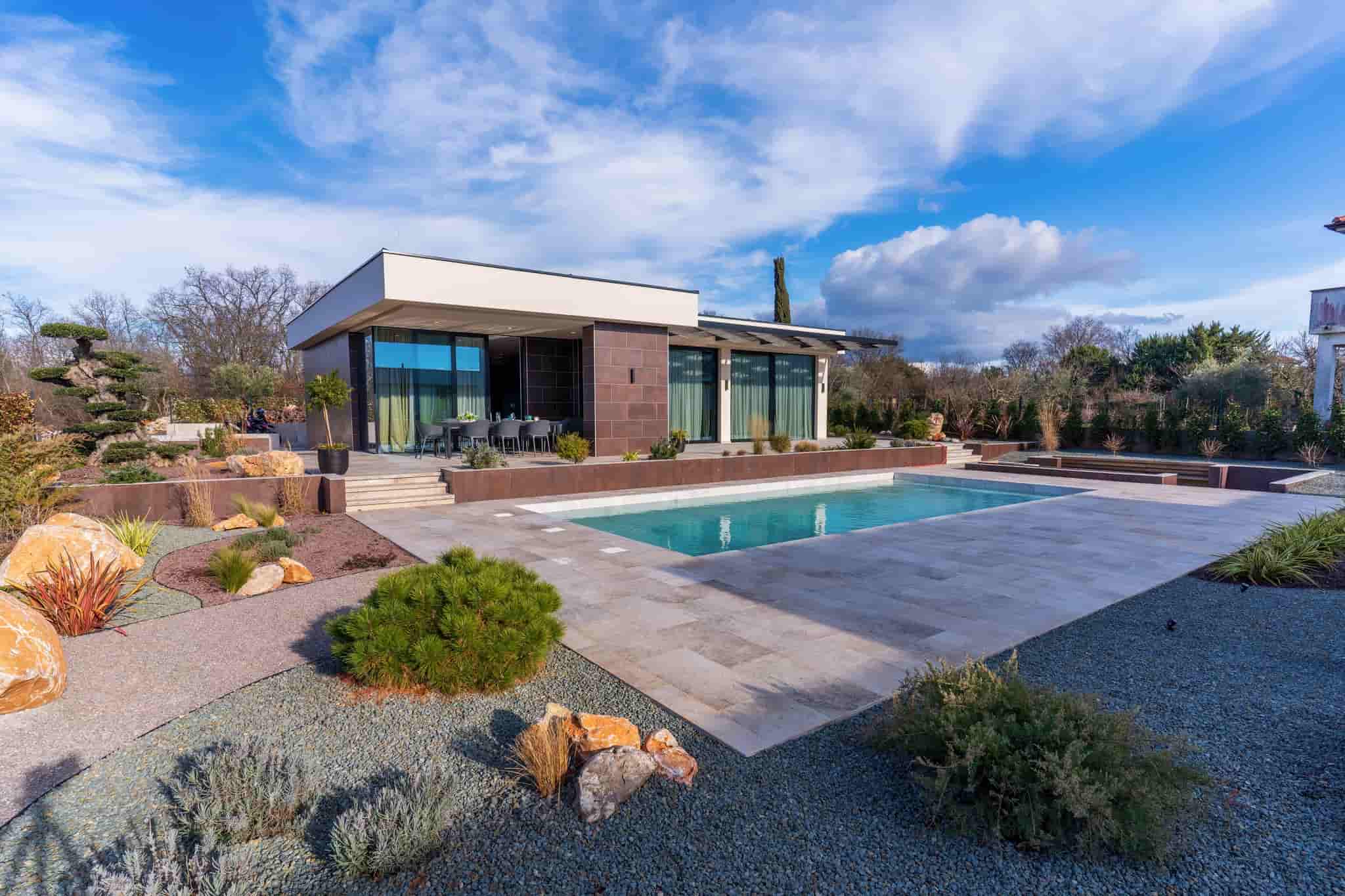 Beautiful modern villa with pool garden