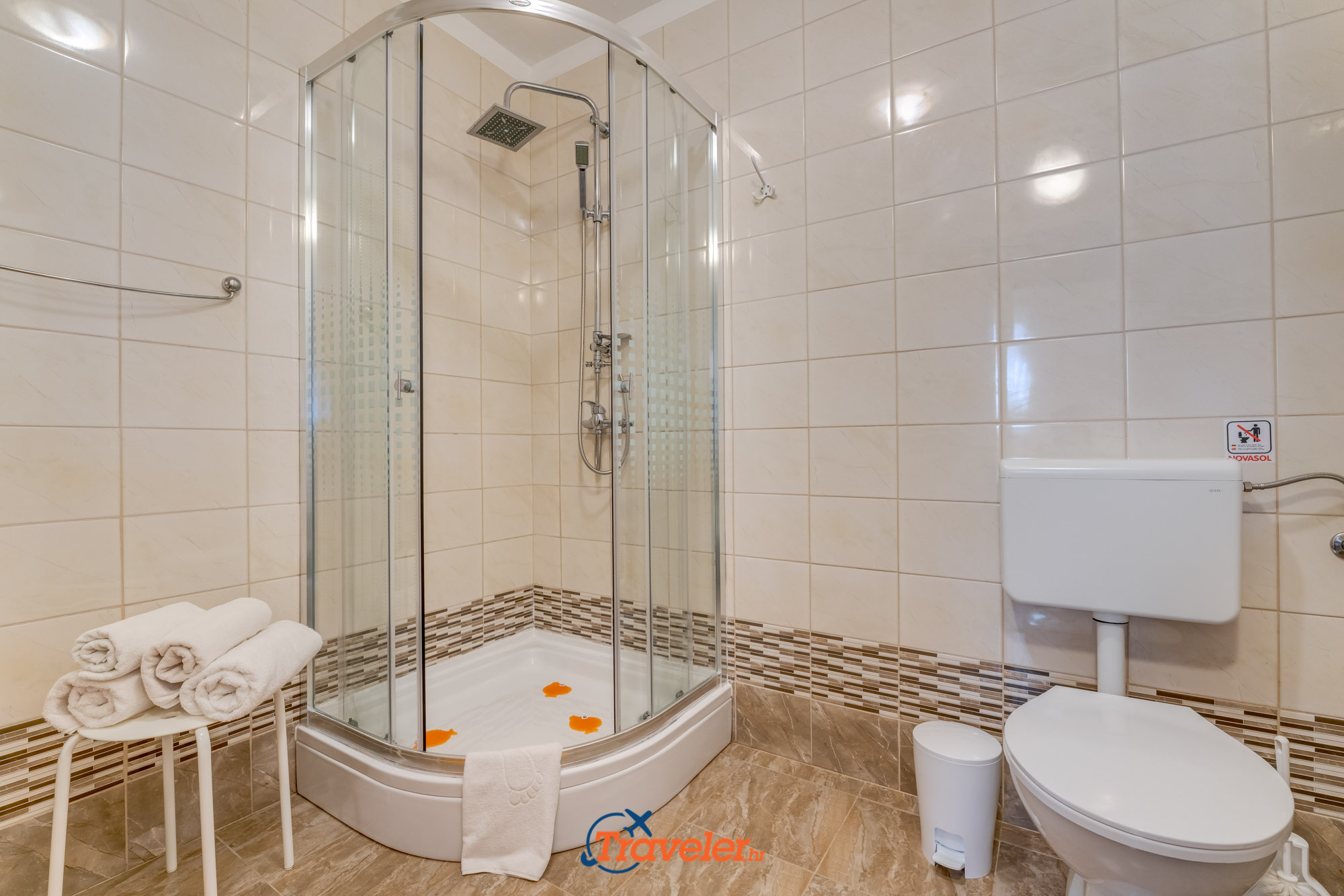 Shower in Villa for rent Klimno